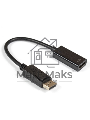 Кабель-переходник ExeGate EX284921RUS DisplayPort-HDMI ExeGate EX-DPM-HDMIF-0.15 (20M/19F, 0,15м)