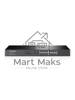 Коммутатор TP-Link SMB TL-SG1016 Коммутатор 16-port Gigabit Switch, 1U 19-inch rack-mountable steel case