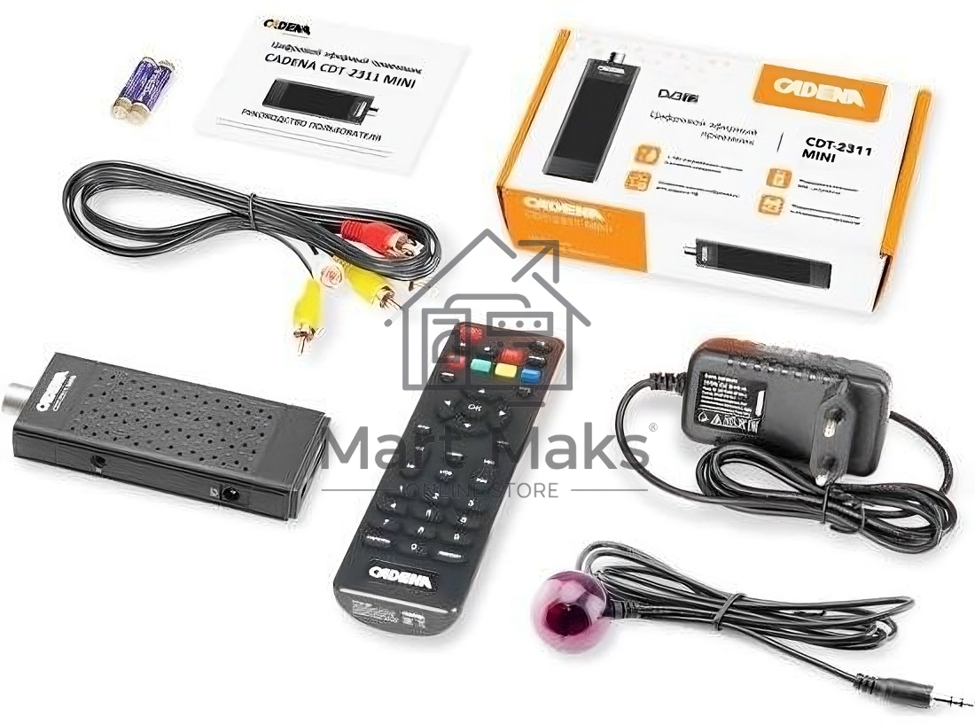 Ресивер DVB-T2 Cadena CDT-2311 MINI черный