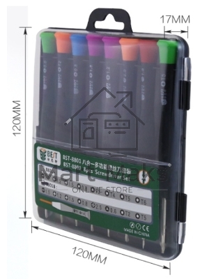 Набор отверток Best BST-8801B 8 в 1 черный