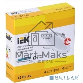 Светильник Iek LDVO0-1613-12-4000-K01 LED ДВО 1613 белый круг 12Вт 4000К IP20 пластик. корпус, диам 145 мм