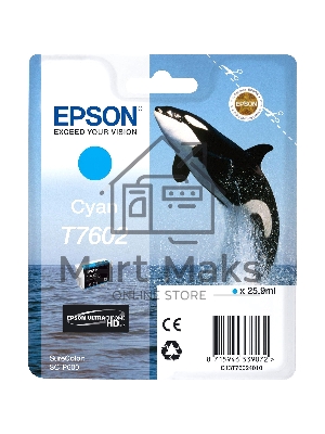 Картридж струйный Epson C13T76024010 голубой (26 мл) для SC-P600
