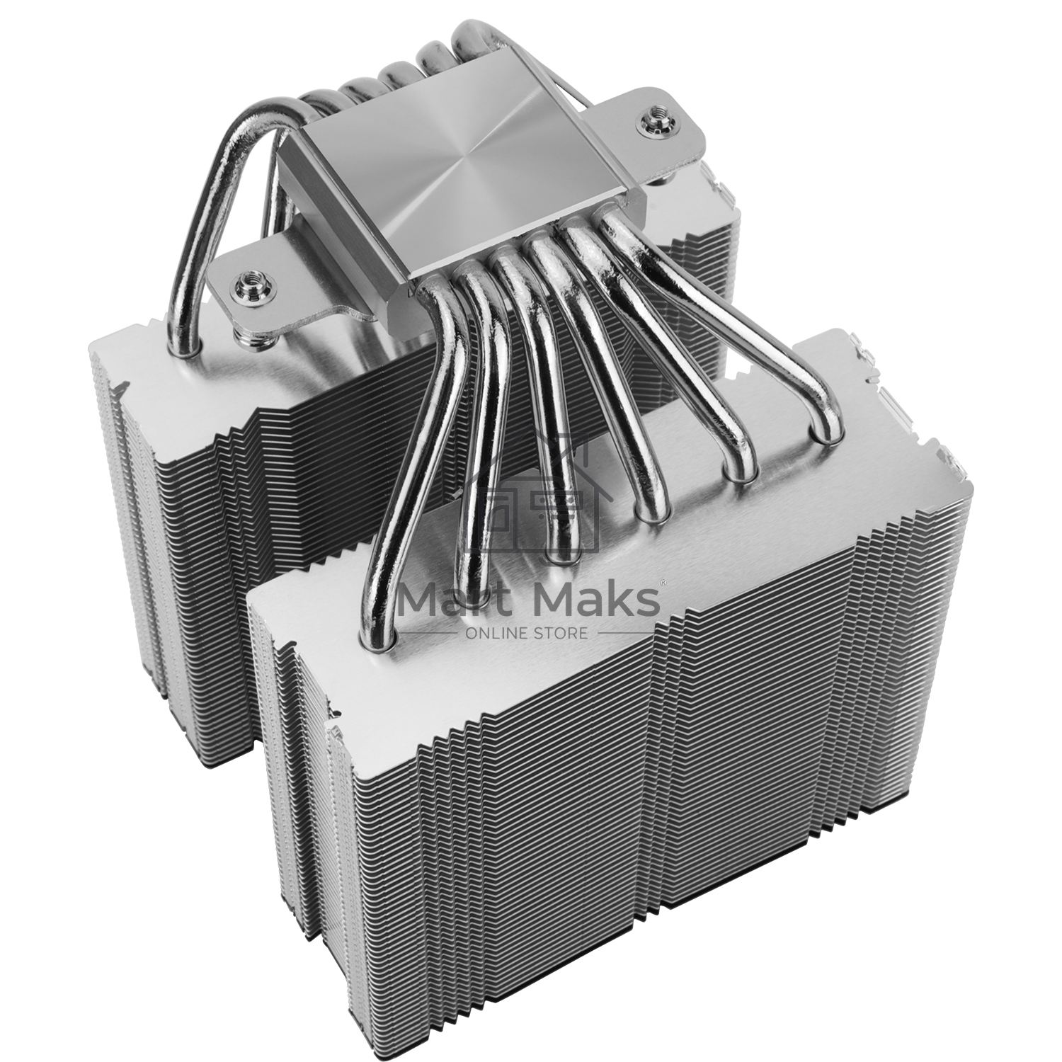 Кулер для процессора Thermalright Royal Knight 120 SE (4-pin PWM, 155mm, Ni/Cu, 6x6mm, 2x120mm, 66.17CFM/59CFM, 25.6dBA/26.1dBA, 1500RPM/1800RPM, S: 1200, 1700, 1851, 115X, AM4, AM5, silver, black)