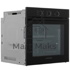Духовой шкаф Kuppersberg HO 603 Black Glass, High-Tech, 78 л, поворотное управление, таймер, 6 режимов, макс. температура 310 градусов, энергоэффективность А, цвет черный, цвет фурнитуры черный
