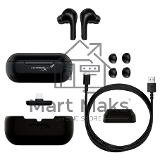 Гарнитура HyperX Cloud Mix Buds чёрный, беспроводная, радиоканал, совместимость с PS5