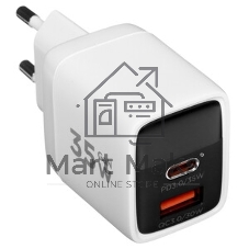 Сетевое зарядное устройство с дисплеем Cablexpert MP3A-PC-52, 35Вт GaN, QC3.0/PD3.0, 1хUSB, 1хType-C, белый, коробка