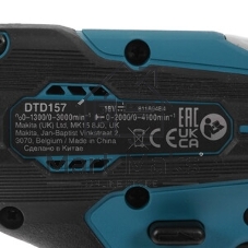 Дрель-шуруповерт Makita DTD157RTJ, 18 В, 5 Ач, 140 Нм, бесщеточный, ударный