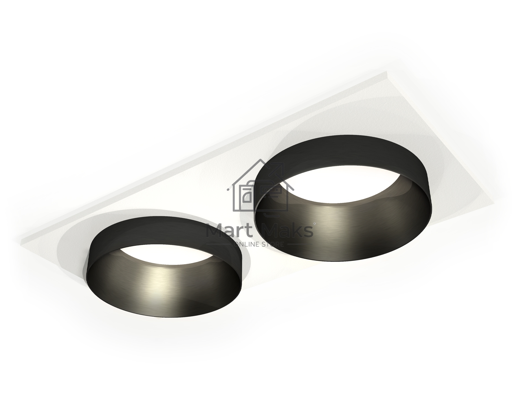 Комплект встраиваемого светильника Ambrella light XC6525021 SWH/PBK белый песок/черный полированный MR16 GU5.3 (C6525, N6131)