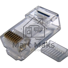 Коннектор RJ45 UTP 8P8C, универсальный, со вставкой, cat.5e, 100 шт.