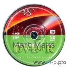 Диск DVD+R VS (PERFEO) 4.7Gb, 16x, Сake Box 50шт.