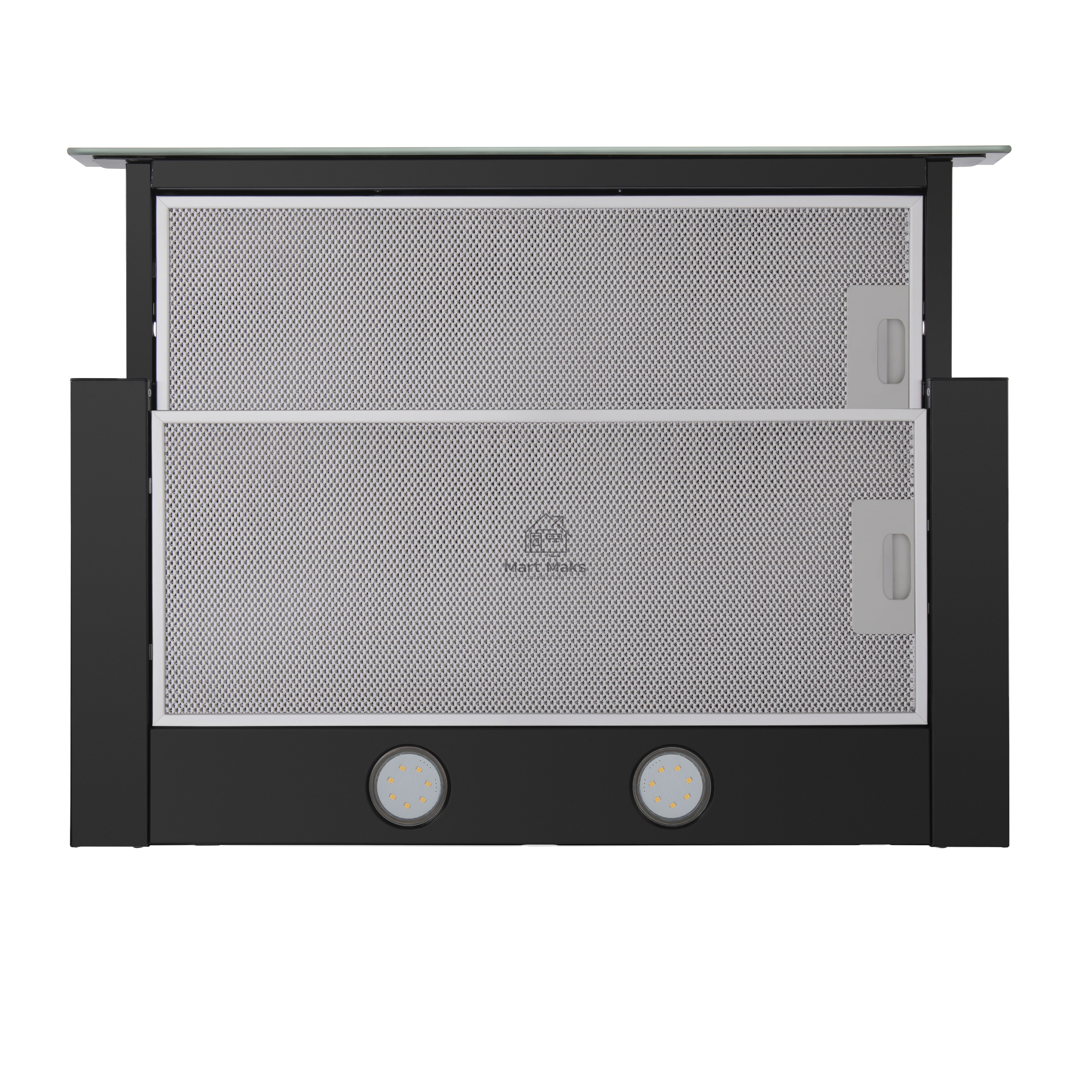 Вытяжка встраиваемая Maunfeld Ouse Touch Glass 60 черный, 60 см, 750 куб. м/ч, 48 дБ