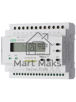Устройство управления резервным питанием AVR-02 (3х400В+N; 5 перекл. х8А; IP20) F&F EA04.006.004