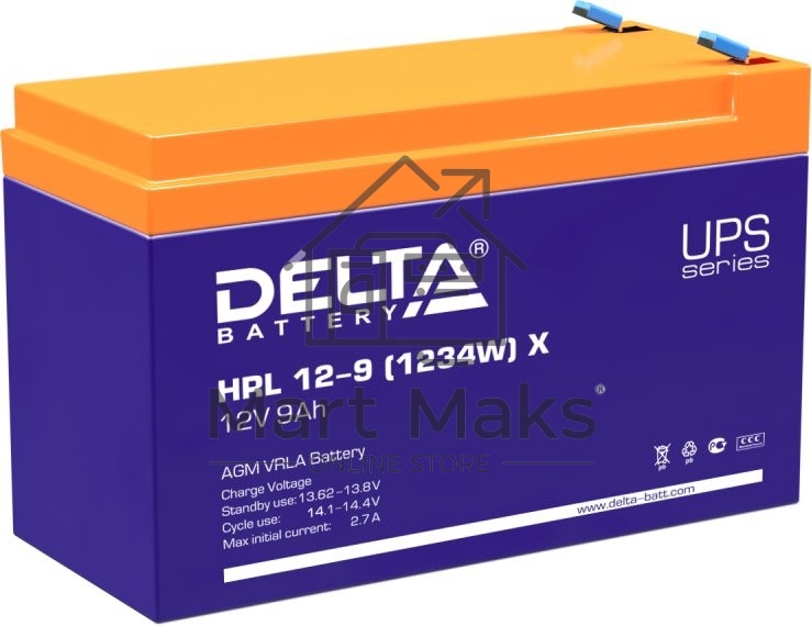 Батарея Delta HRL 12-9 X/(1234W)X (12V 9Ah)