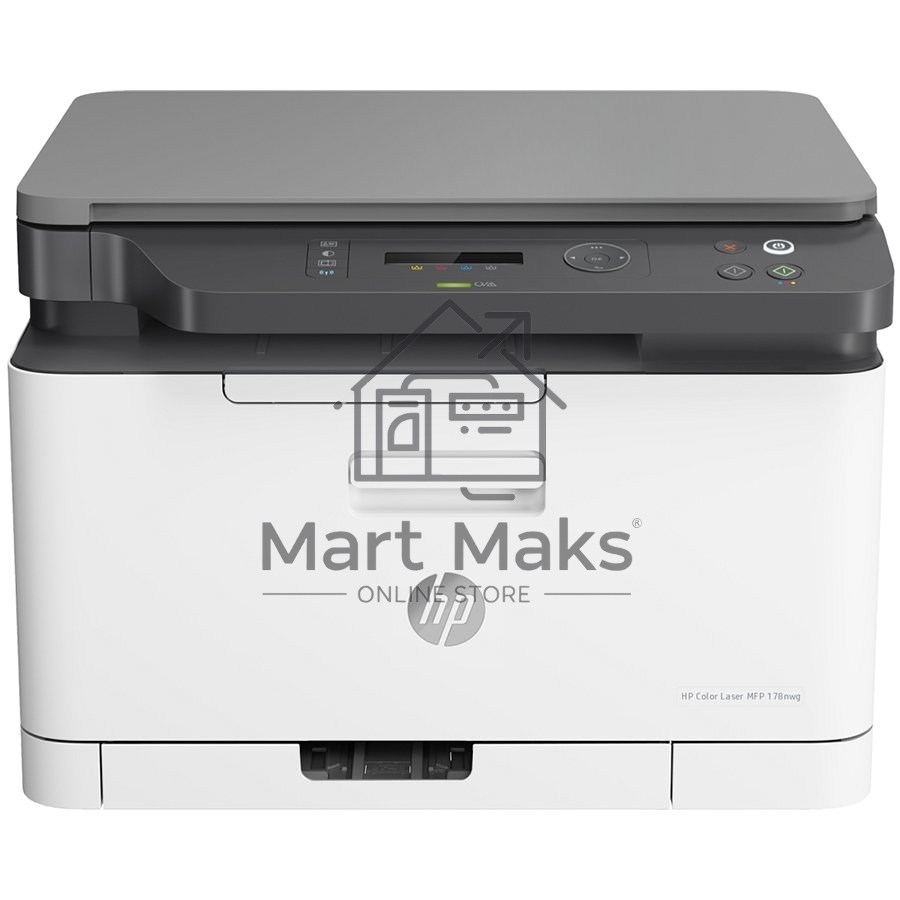 МФУ лазерное HP Color 178nw (4ZB96A), A4, цветной, печ. до 18 стр/мин. (ч/б) до 4 стр/мин. (цвет), 600 x 600 dpi, USB, RJ-45, Wi-Fi, Air Print, Mopria