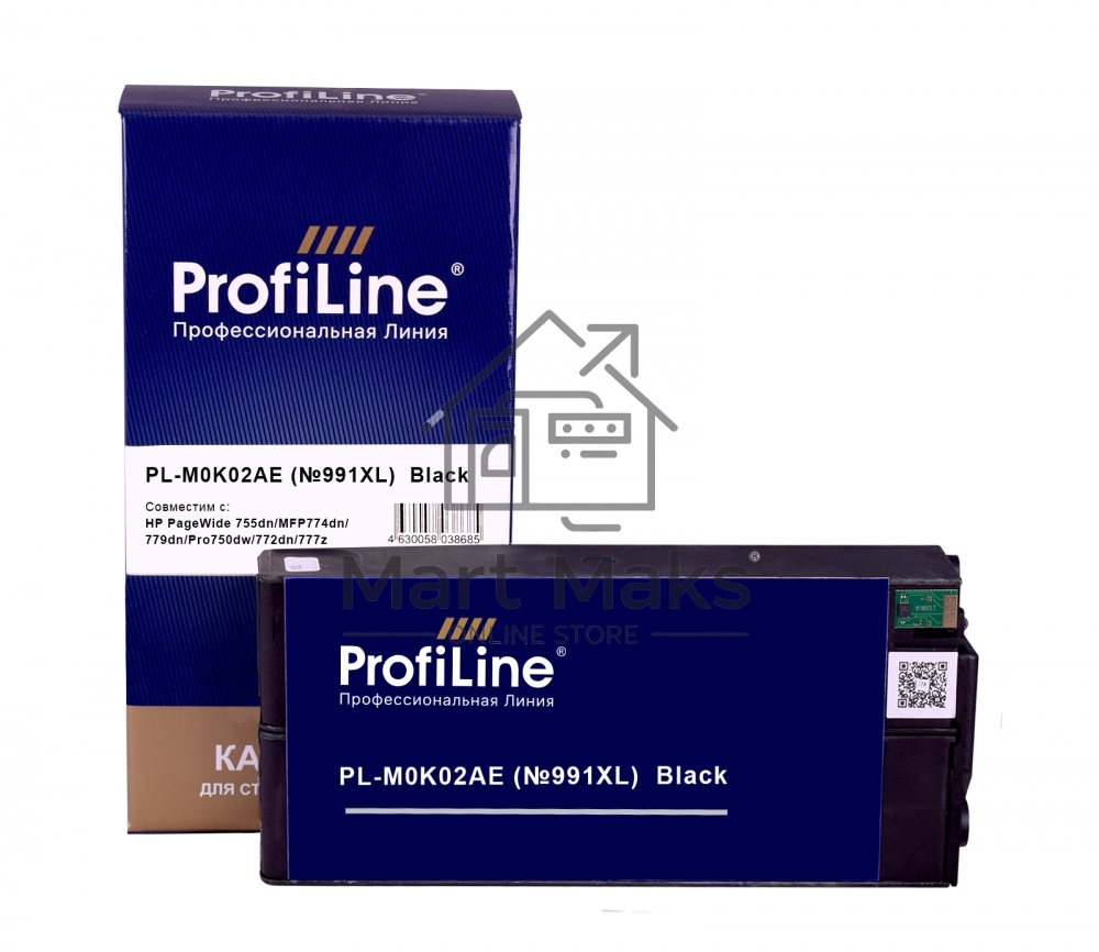 Картридж струйный ProfiLine PL-M0K02AE (№991XL) для принтеров HP PageWide 755dn/MFP774dn/779dn/Pro750dw/772dn/777z с чернилами Black