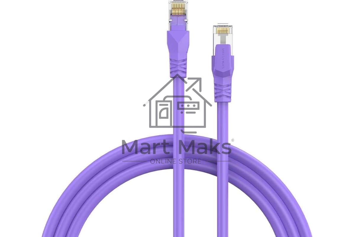 Патч-корд Vention прямой SFTP cat.6A, RJ45 - 0,3м. Фиолетовый