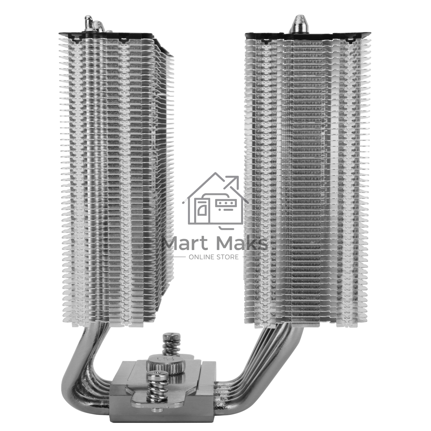 Кулер для процессора Thermalright Royal Knight 120 SE (4-pin PWM, 155mm, Ni/Cu, 6x6mm, 2x120mm, 66.17CFM/59CFM, 25.6dBA/26.1dBA, 1500RPM/1800RPM, S: 1200, 1700, 1851, 115X, AM4, AM5, silver, black)