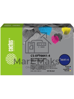 Чернила Cactus CS-EPT6644 желтый, 100 мл, для Epson L100/L110/L120/L132/L200/L210/L222/L300/L312/L350/L355/L362/L366/L456/L550/L555/L566/L1300