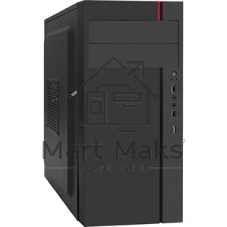 Компьютерный корпус Miditower ExeGate AA-440U-AA500 (ATX, AA500 8 см, 2*USB+1*USB 3.0, аудио, черный)