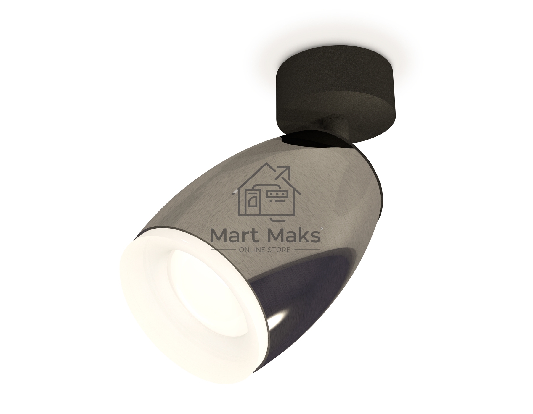 Комплект поворотного светильника Ambrella light XM1123006 DCH/SBK/FR черный хром/черный песок/белый матовый MR16 GU5.3 (A2210, C1123, N7165)