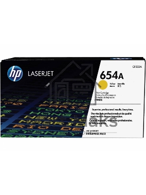 Тонер Картридж HP 654A CF332A желтый для HP CLJ Ent M651n/M651dn/M651xh/M680dn/M680f (15000стр.)