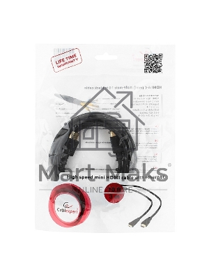 Кабель HDMI-miniHDMI Cablexpert CC-HDMI4C-10, 19M/19M, v2.0, медь, позол.разъемы, экран, 3.0м, черный, пакет