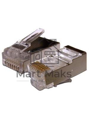 Коннектор Lanmaster RJ45 STP 8P8C, универсальный, для толстого кабеля, cat.6, 100 шт.