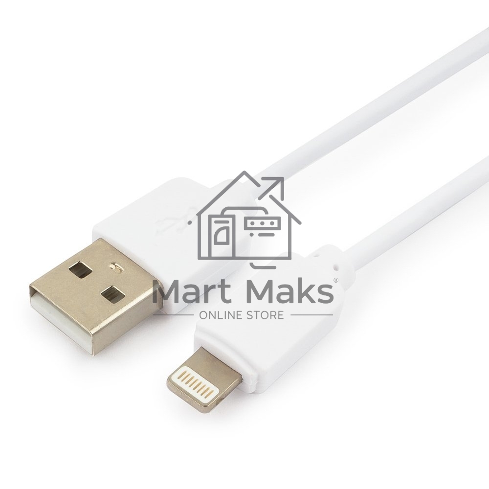 Кабель USB Гарнизон GCC-USB2-AP2-6-W AM/Lightning, для iPhone5/6/7, IPod, IPad, 1.8м, белый, пакет