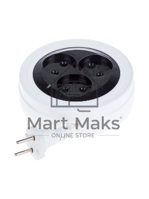 Удлинитель PROconnect STANDARD рулетка 3 м, 3 гнезда, 2х0.75 мм², б/з, белый