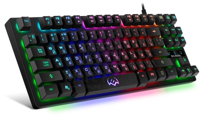 Игровая клавиатура SVEN KB-G7400 (87кл., 12 Fn функций, подсветка) Игровая клавиатура SVEN KB-G7400 (87кл., 12 Fn функций, подсветка)