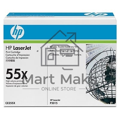 Картридж лазерный HP CE255X черный для LaserJet P3015/P3015d/P3015dn/P3015x 12500 стр.