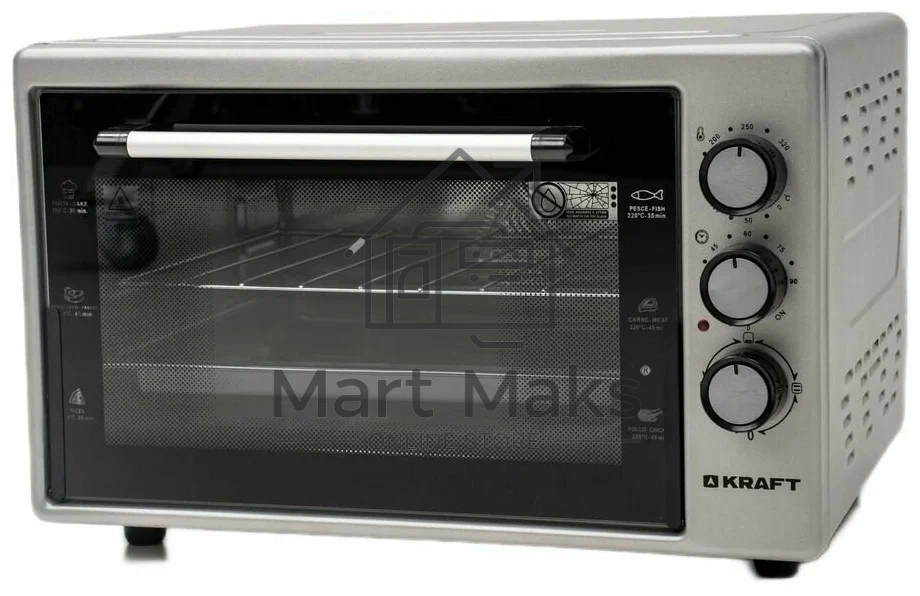 Мини-печь Kraft KF-MO 3200 GR (1 протвень+1 решетка)