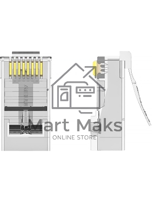 Коннектор Vention RJ45 (8p8c), cat. 6, под витую пару (10шт.)