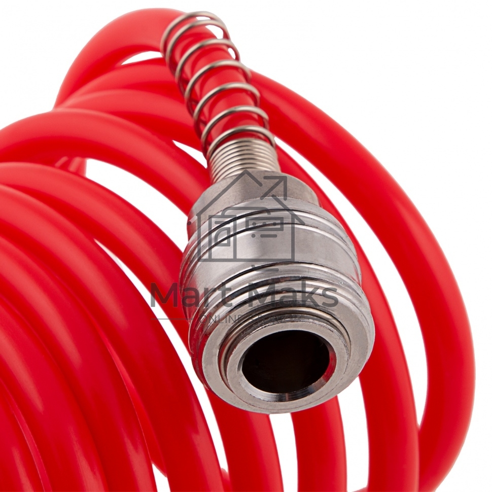 Шланг спиральный Matrix воздушный, 15 м, с быстросъемными соединениями