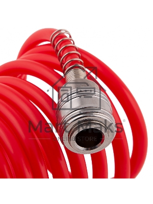 Шланг спиральный Matrix воздушный, 15 м, с быстросъемными соединениями