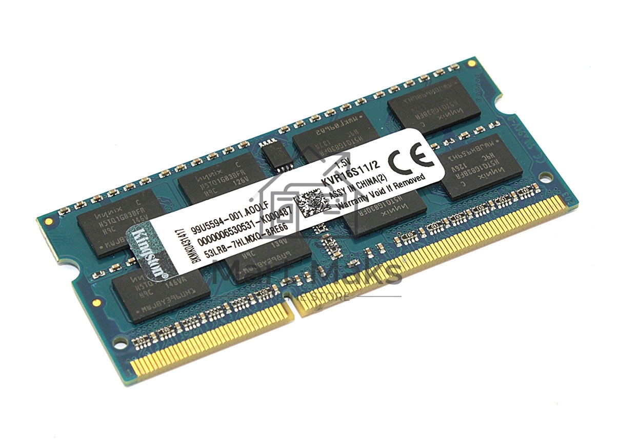 Оперативная память Kingston ValueRAM, DDR3, 2GB (1x2GB), 1600MHz, CL11, SO-DIMM