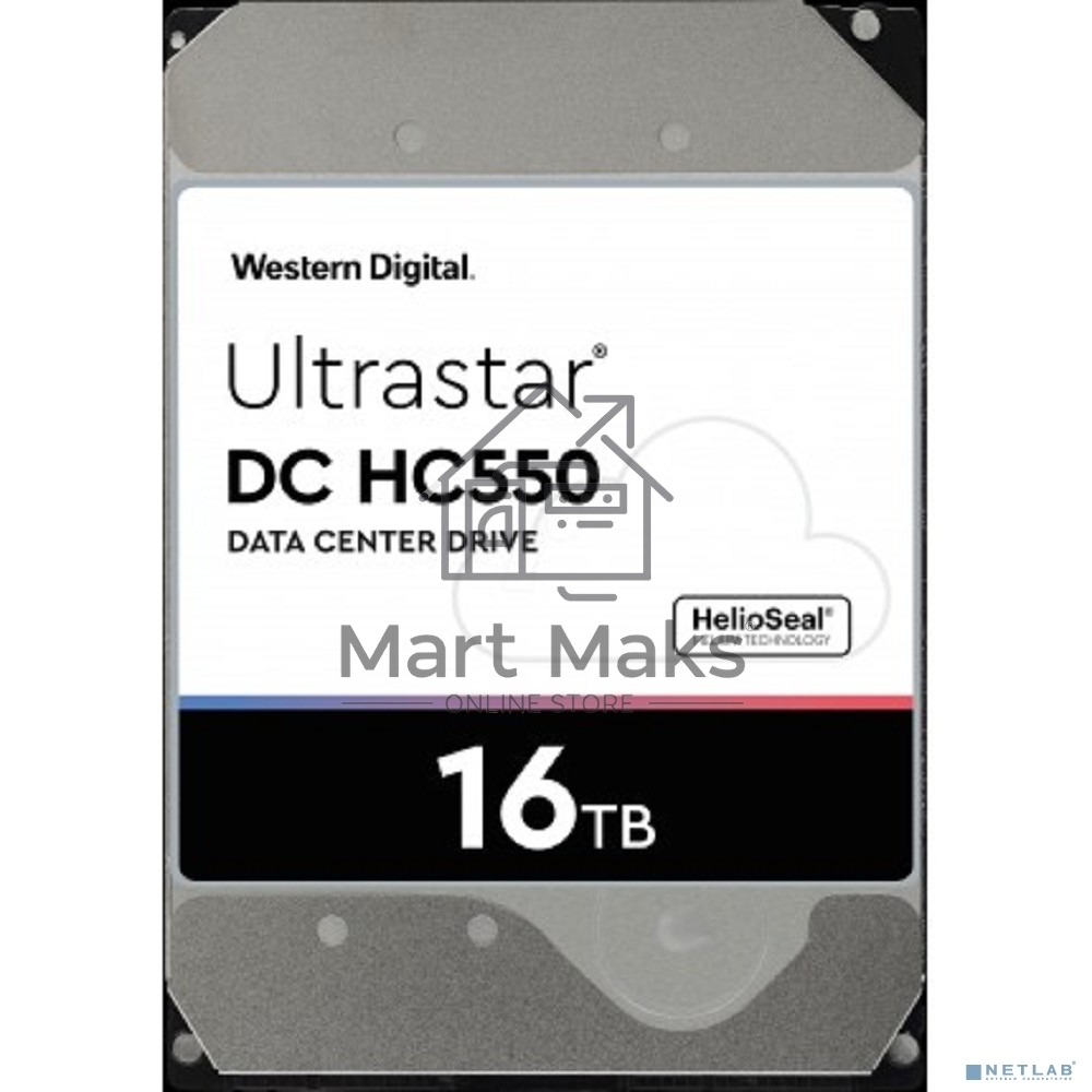 Жесткий диск Western Digital Original SATA-III 16Tb 0F38462/0F38468 WUH721816ALE6L4 OEM Ultrastar DC HC550 (7200rpm) 512Mb 3.5