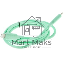 Кабель QUMO, MFI С94, Type-C на MFI Apple 8 pin, силиконовый, 1м, 2,22A, 9V, 20W, PD (зеленый)