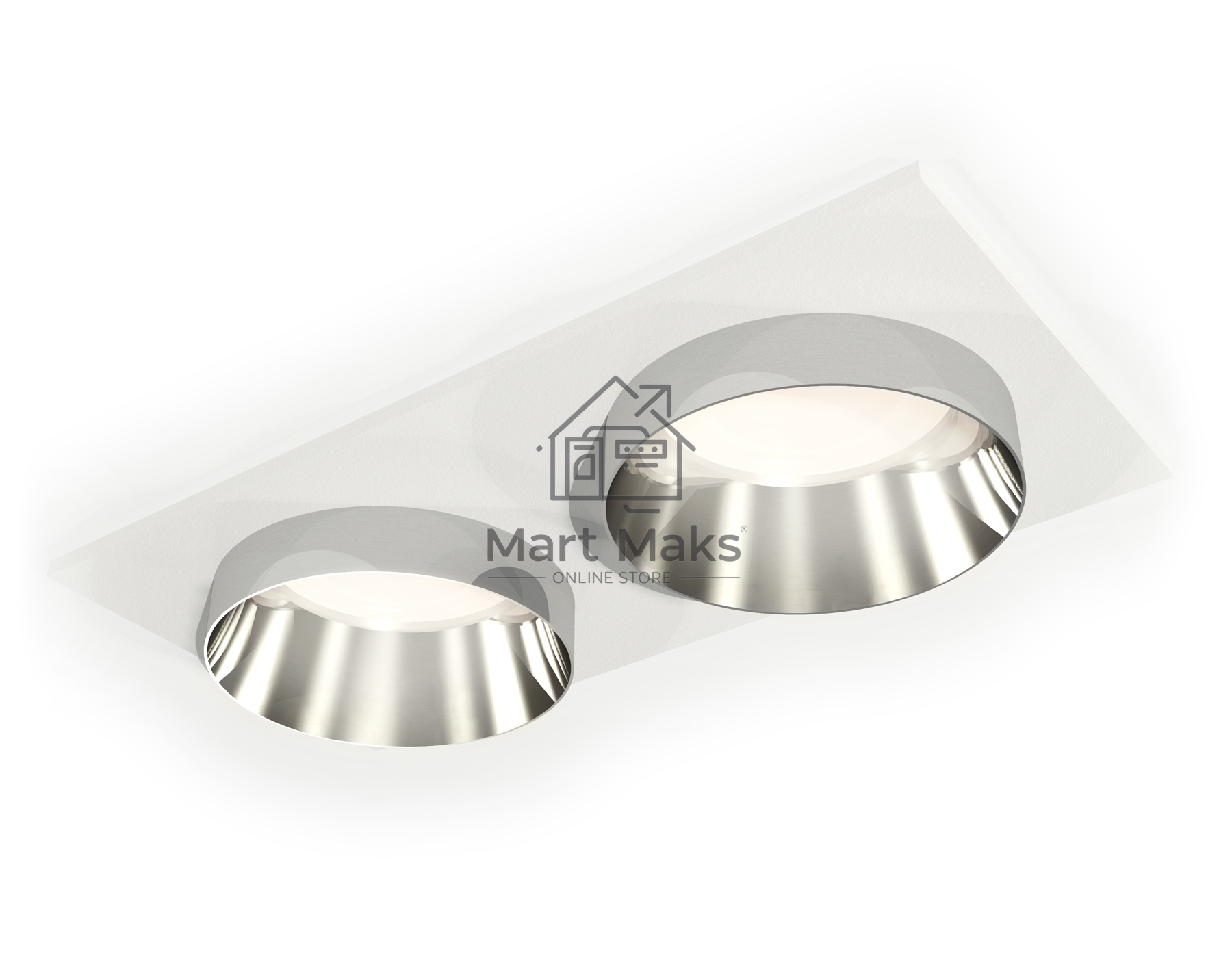 Комплект встраиваемого светильника Ambrella light XC6525022 SWH/PSL белый песок/серебро полированное MR16 GU5.3 (C6525, N6132)