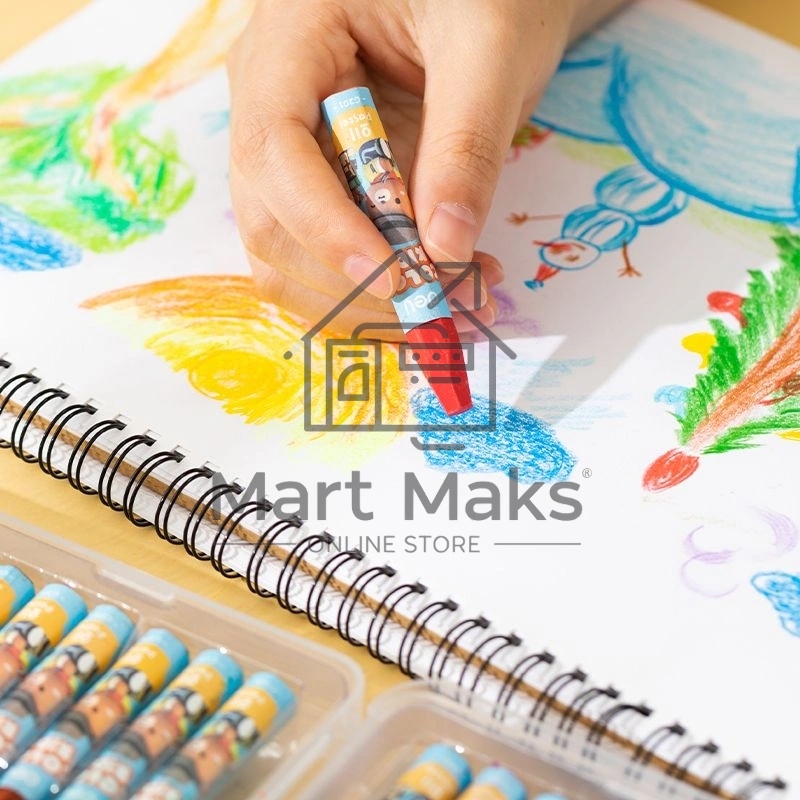 Масляная пастель Deli EC20104 Color Emotion шестигранные 12 цветов, пластиковая коробка
