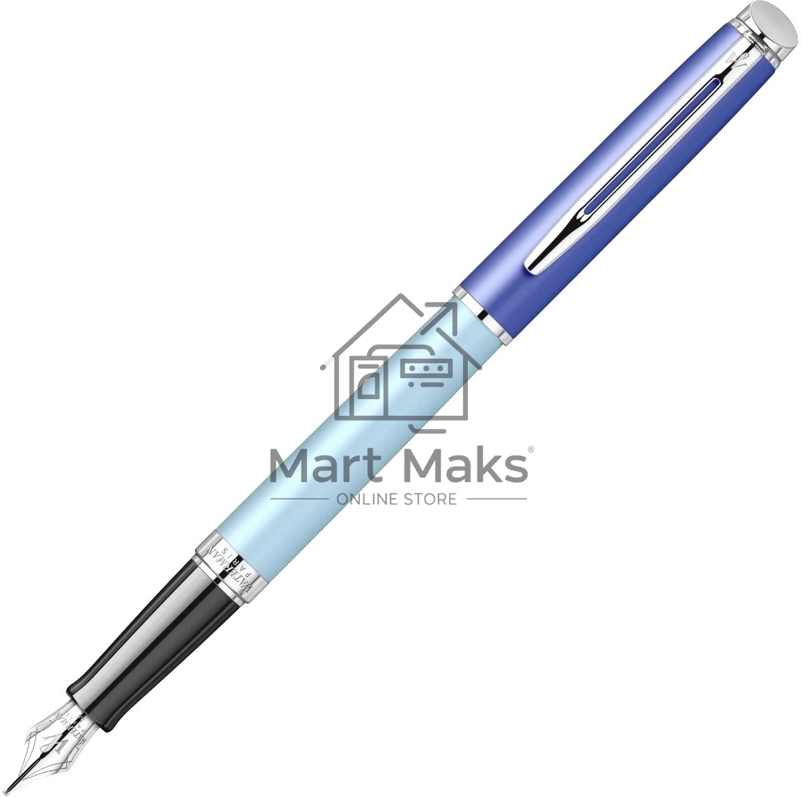 Ручка перьевая Waterman Hemisphere Colour Blocking (2179924) Blue CT сталь нержавеющая F, подарочная коробка