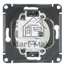 Механизм розетки 1-м СП Glossa 16А IP20 без заземл. алюм. SchE GSL000341