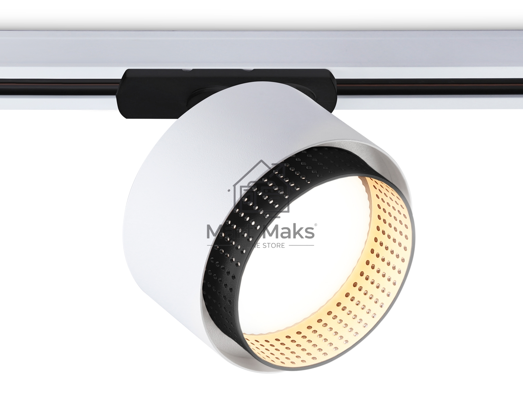 Трековый однофазный светильник Ambrella light GL5379 WH/BK белый/черный GX53 max 12W D95*130