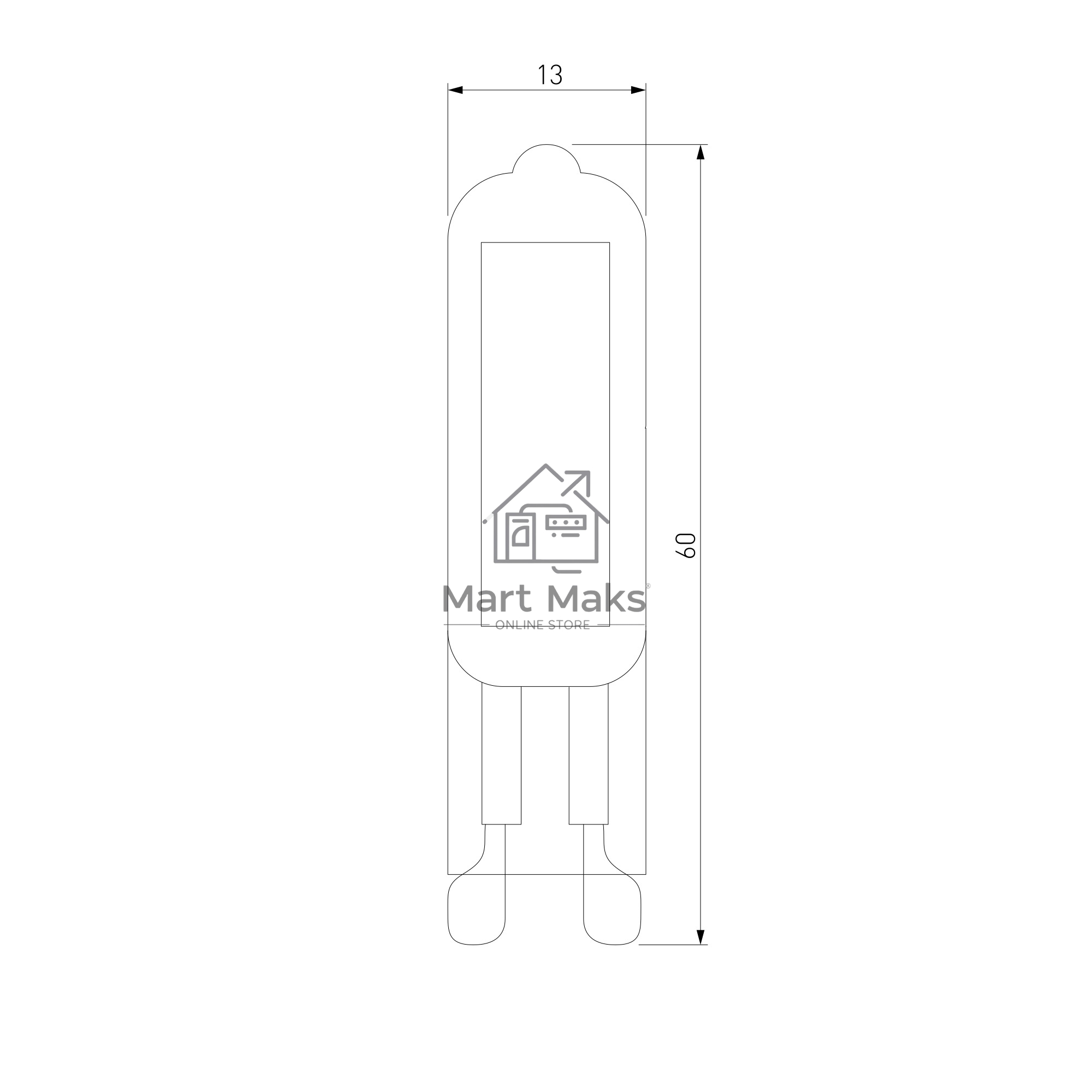 BLG914 / Светодиодная лампа G9 LED 5W 220V 3300K