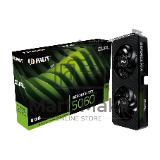 Видеокарта Palit RTX 5060 DUAL NV RTX 5060 8Gb 128bit GDDR7 2280/28000/HDMIx1/DPx3/HDCP Ret NE75060019P1-Gb2063D PCI-E 5.0