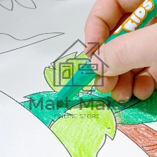 Восковые мелки Deli EC223-12 Color Kids, круглые, с поворотным механизмом, 12 цветов (12шт) длина 165мм, диаметр 10мм, блистер с европодвесом