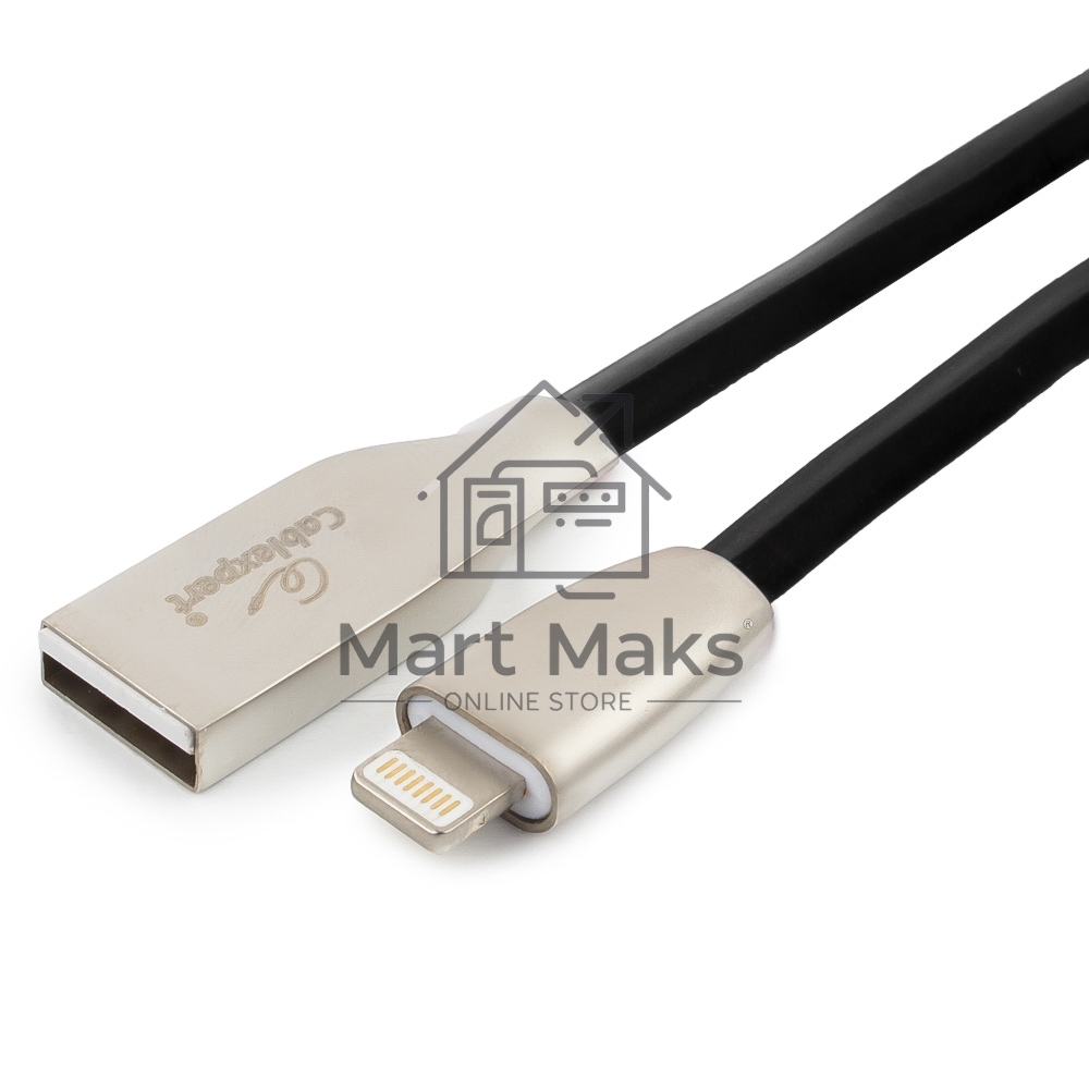 Кабель Cablexpert для Apple CC-G-APUSB01Bk-3M, AM/Lightning, серия Gold, длина 3м, черный, блистер