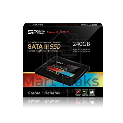 Накопитель SSD SiliconPower Slim S55, 240Gb, SATA, 2.5