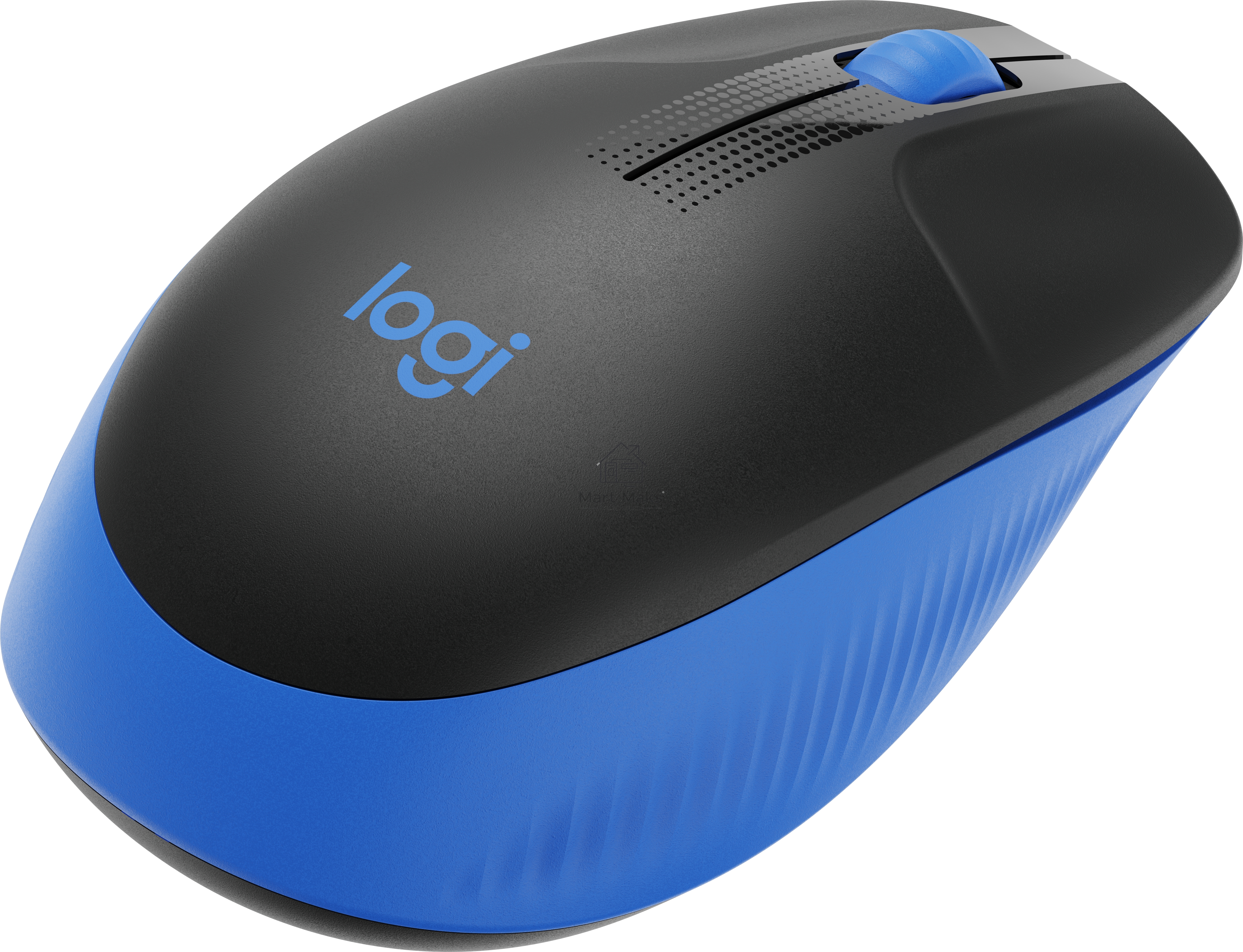 Мышь беспроводная Logitech M190 черный/синий, 1000 dpi, радиоканал, USB, кнопки - 3