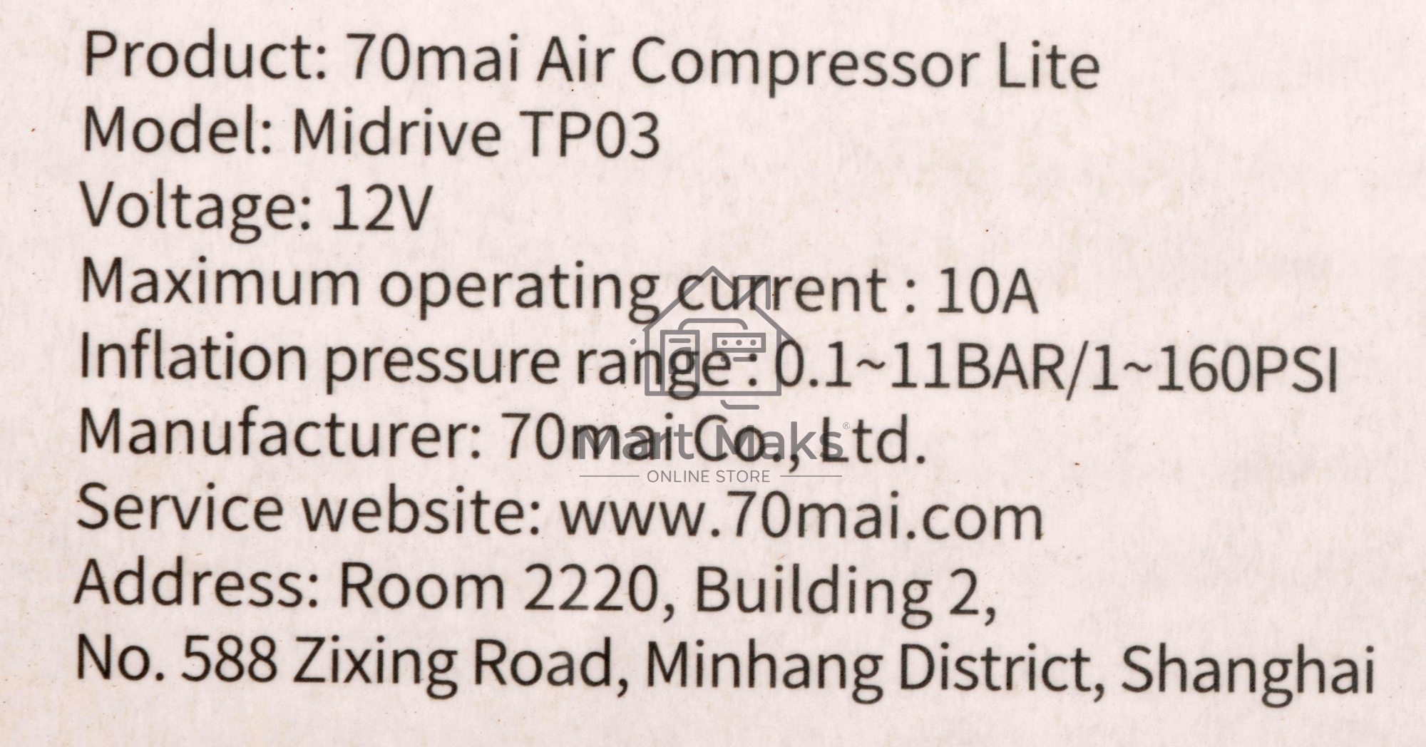 Насос 70mai Air Compressor Lite Midrive TP03